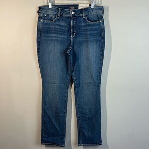 NWT NYDJ Marilyn Straight Slimming Jeans in Heyburn Wash Size 14